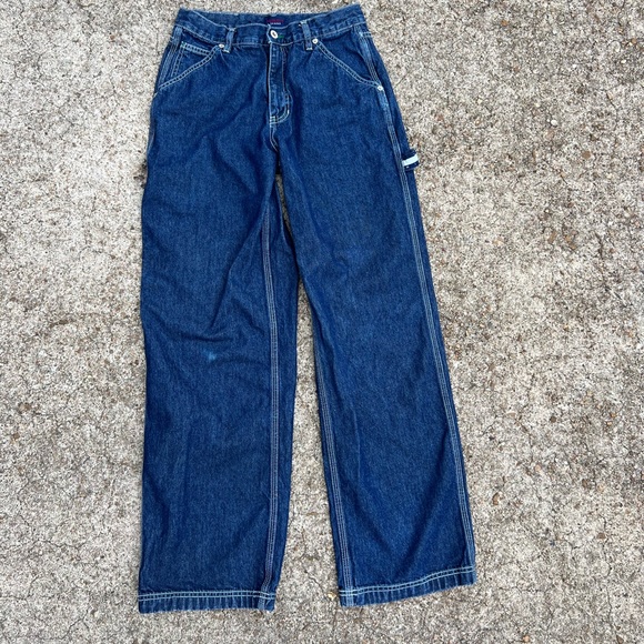Vintage 90s! Tommy Hilfiger Denim Jeans 28/30 Big Logo Work Retro Skater - Picture 3 of 8